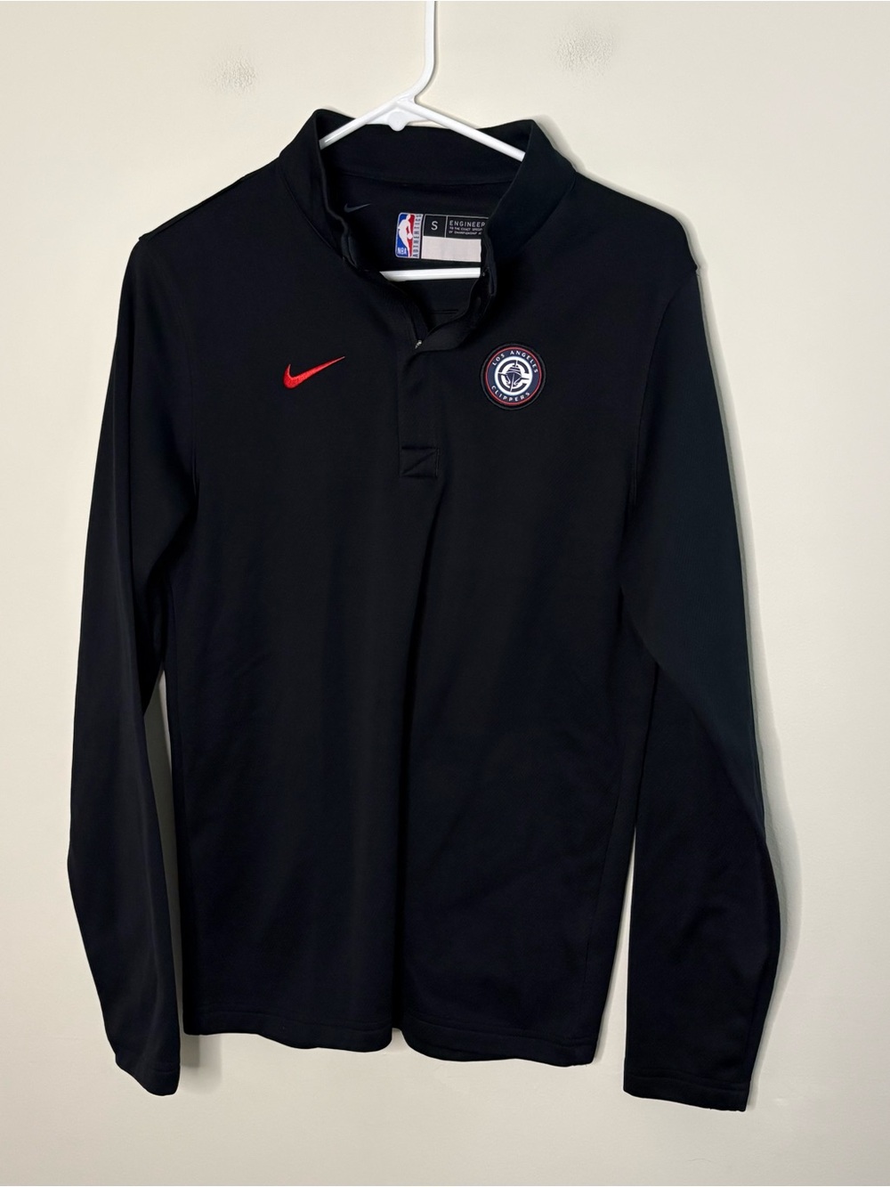 NBA Adult Small Black Pullover Sweatshirt Top LA Clippers Basketball